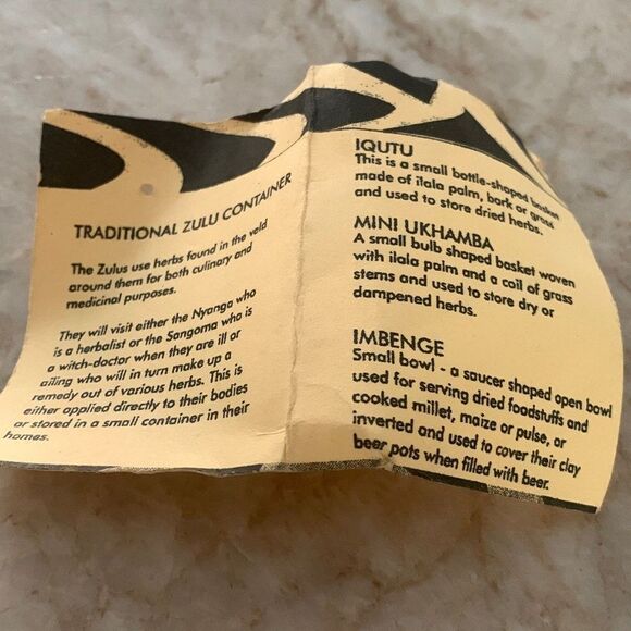 African Zulu Basket   - Picture 4 of 5